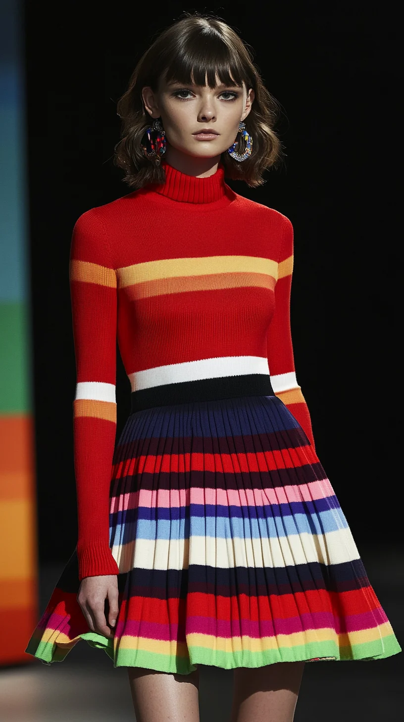 Bright Stripes and Textures: Elevate Your Style with Bold Colors and Pleats