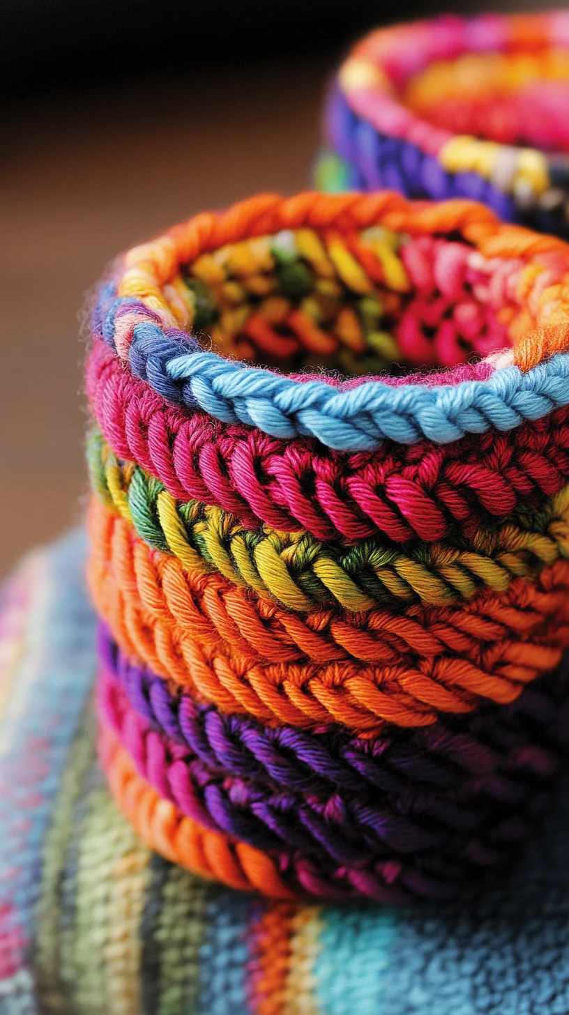 Colorful and Cozy: The Art of Braided Yarn Storage Baskets