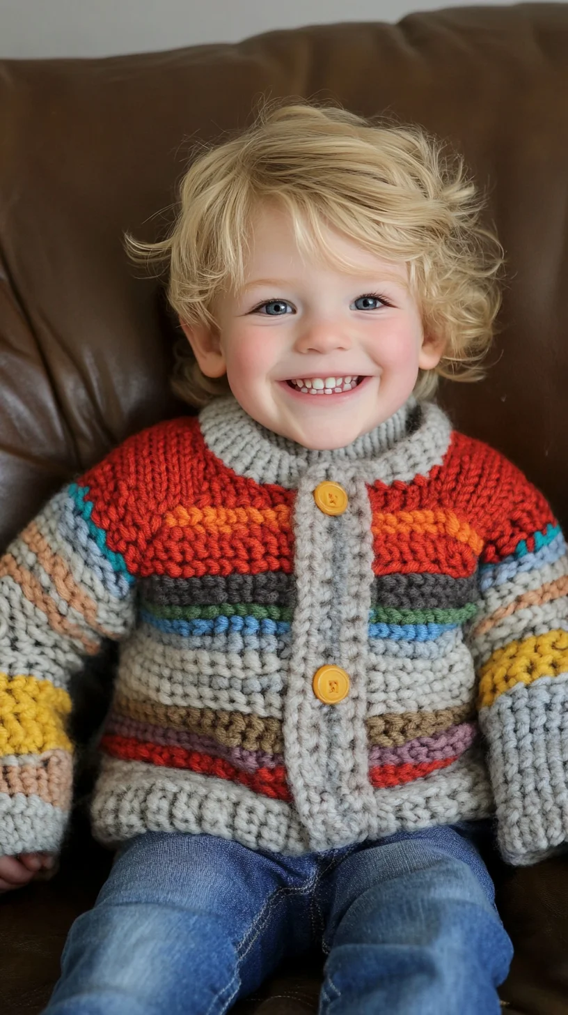 Cozy and Colorful: The Perfect Knit Cardigan for Little Trendsetters