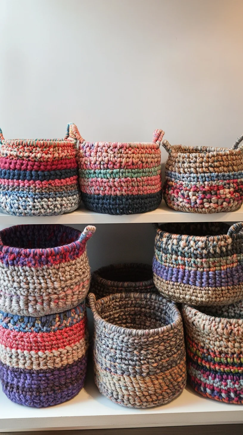 Cozy Chic: Elevate Your Space with Colorful Crochet Baskets