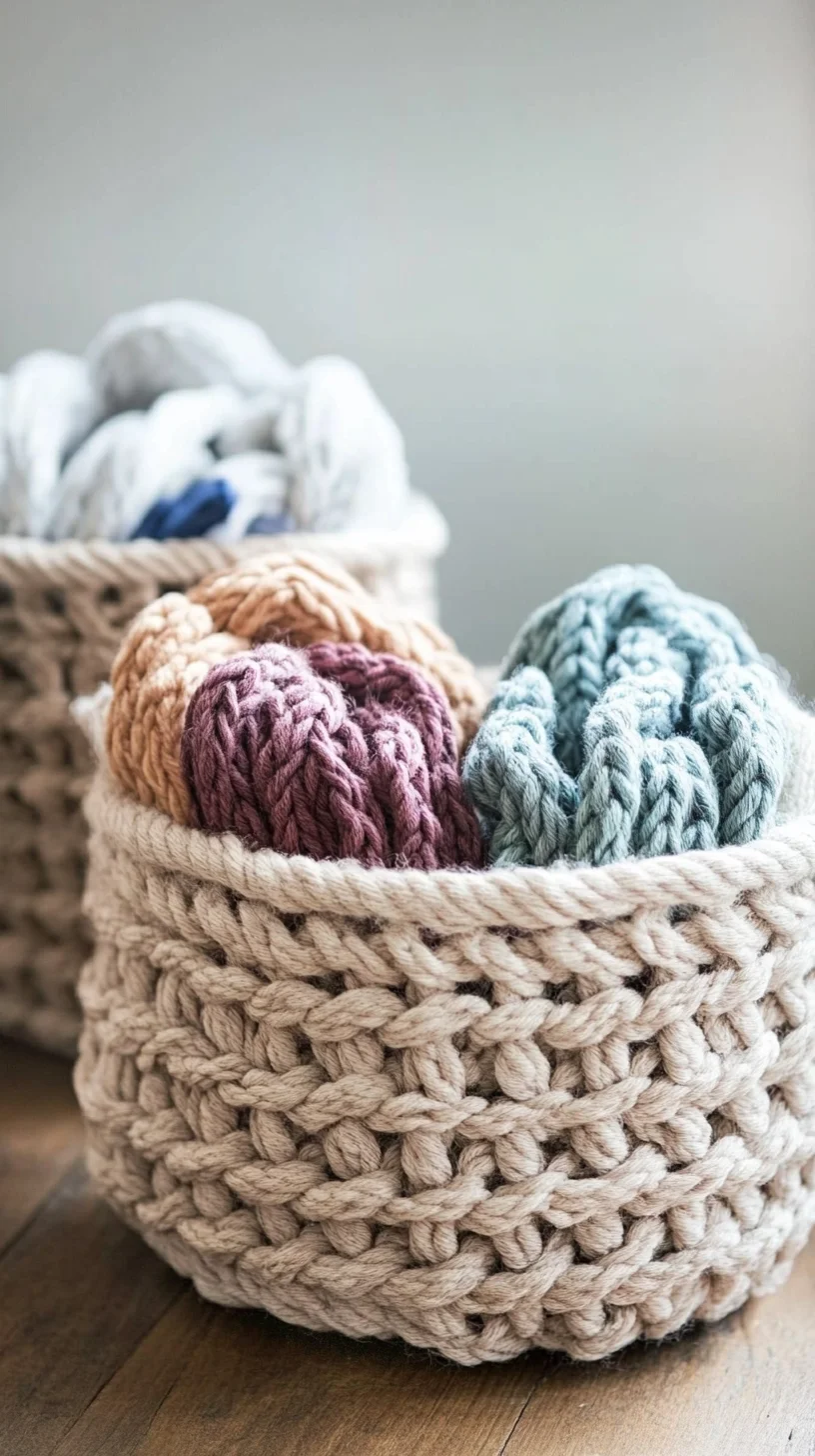 Cozy Chic: Elevate Your Space with Handcrafted Knitted Baskets