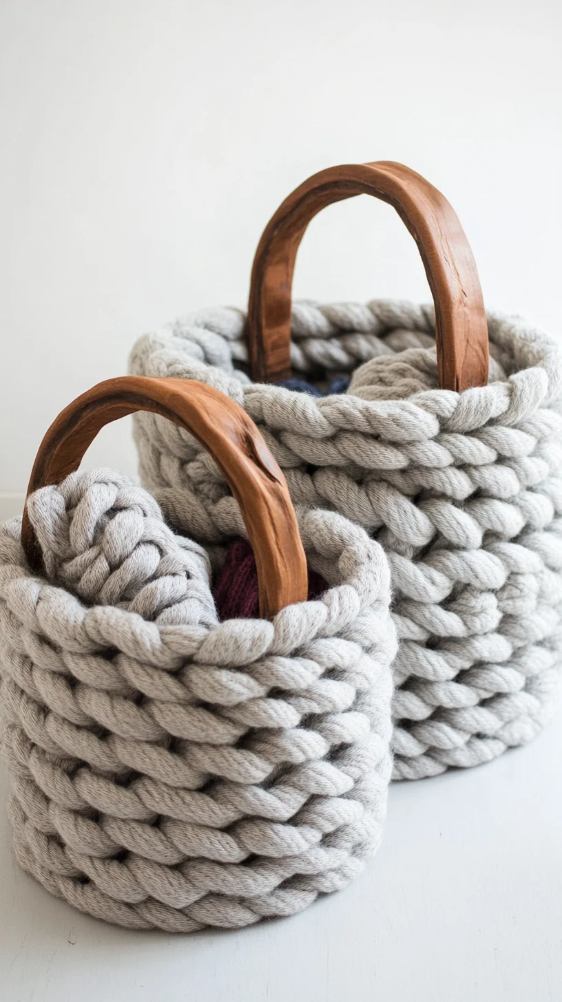 Cozy Chic: Elevate Your Space with Handmade Knit Storage Baskets