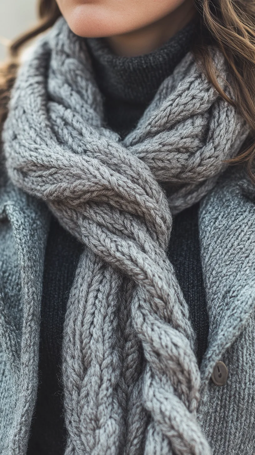 Cozy Chic: Elevate Your Winter Look with This Stylish Braided Scarf