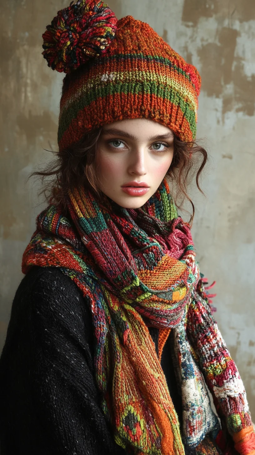 Cozy Chic: Embrace Vibrant Colors with This Boho Winter Style