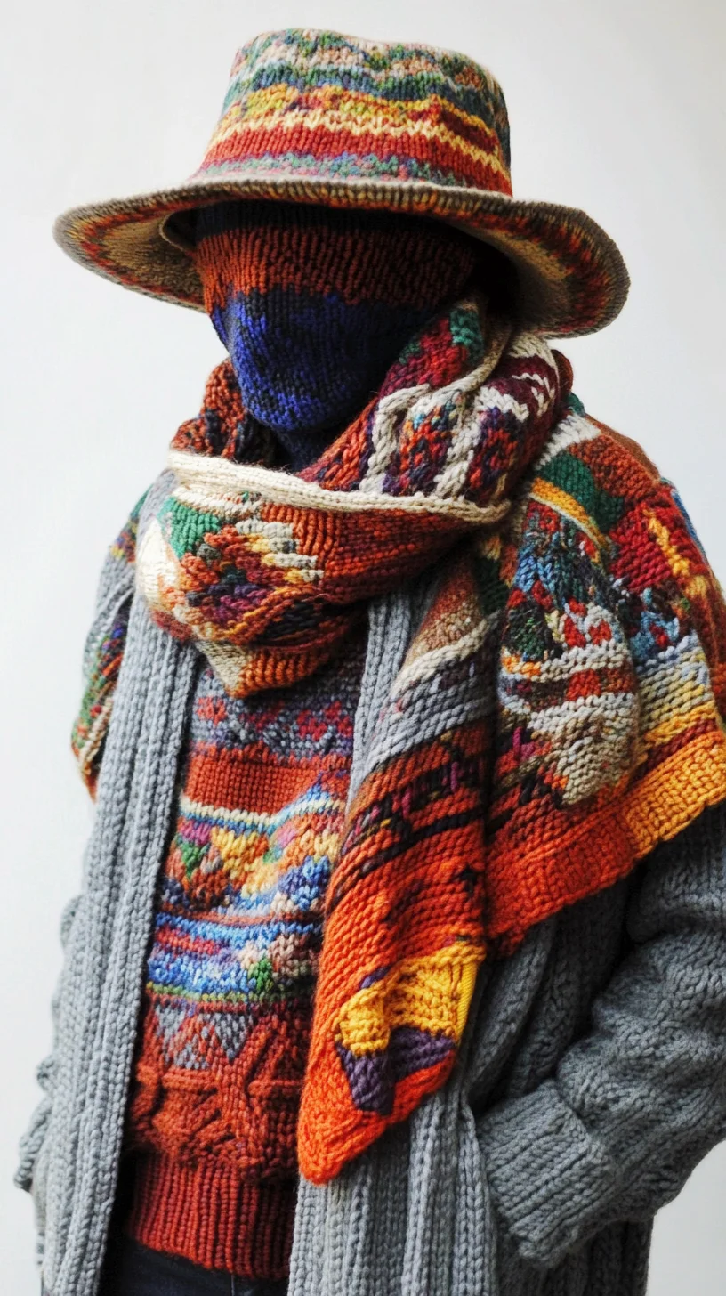 Cozy Color Explosion: Embrace Vibrant Textures with Knitted Layers