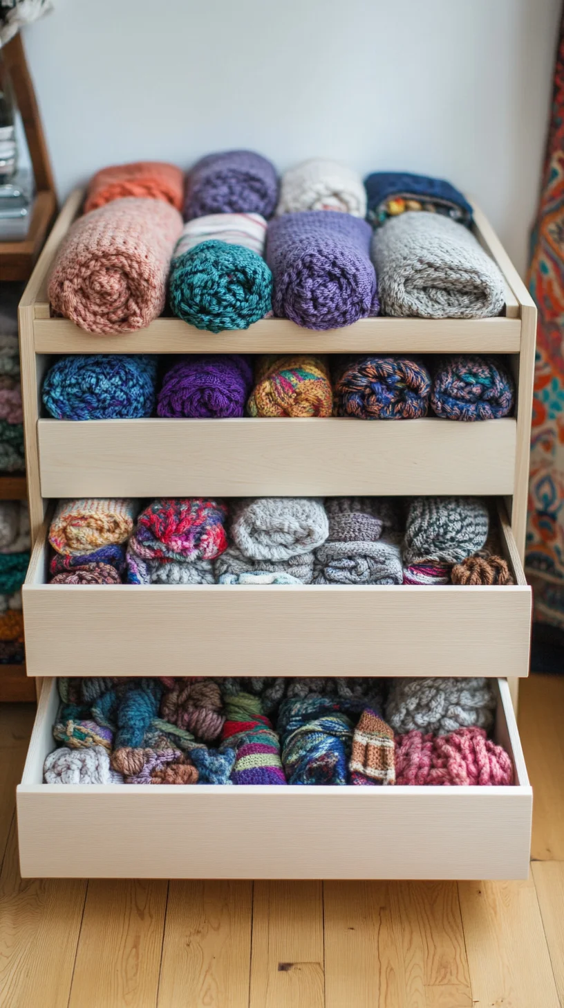 Cozy Color Palette: Stylish Storage Solutions for Your Knitwear Collection