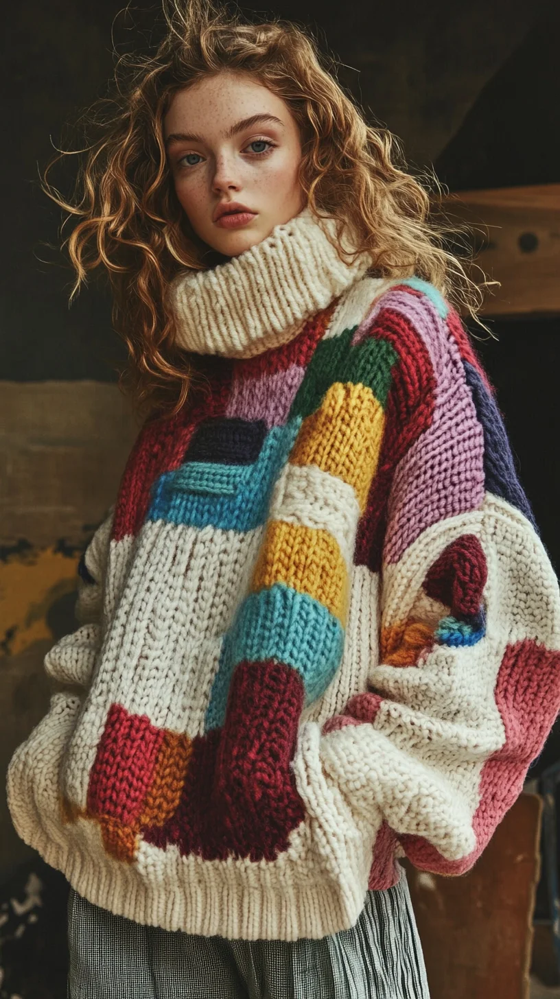 Cozy Colorful Chic: Oversized Knitwear for Effortless Style