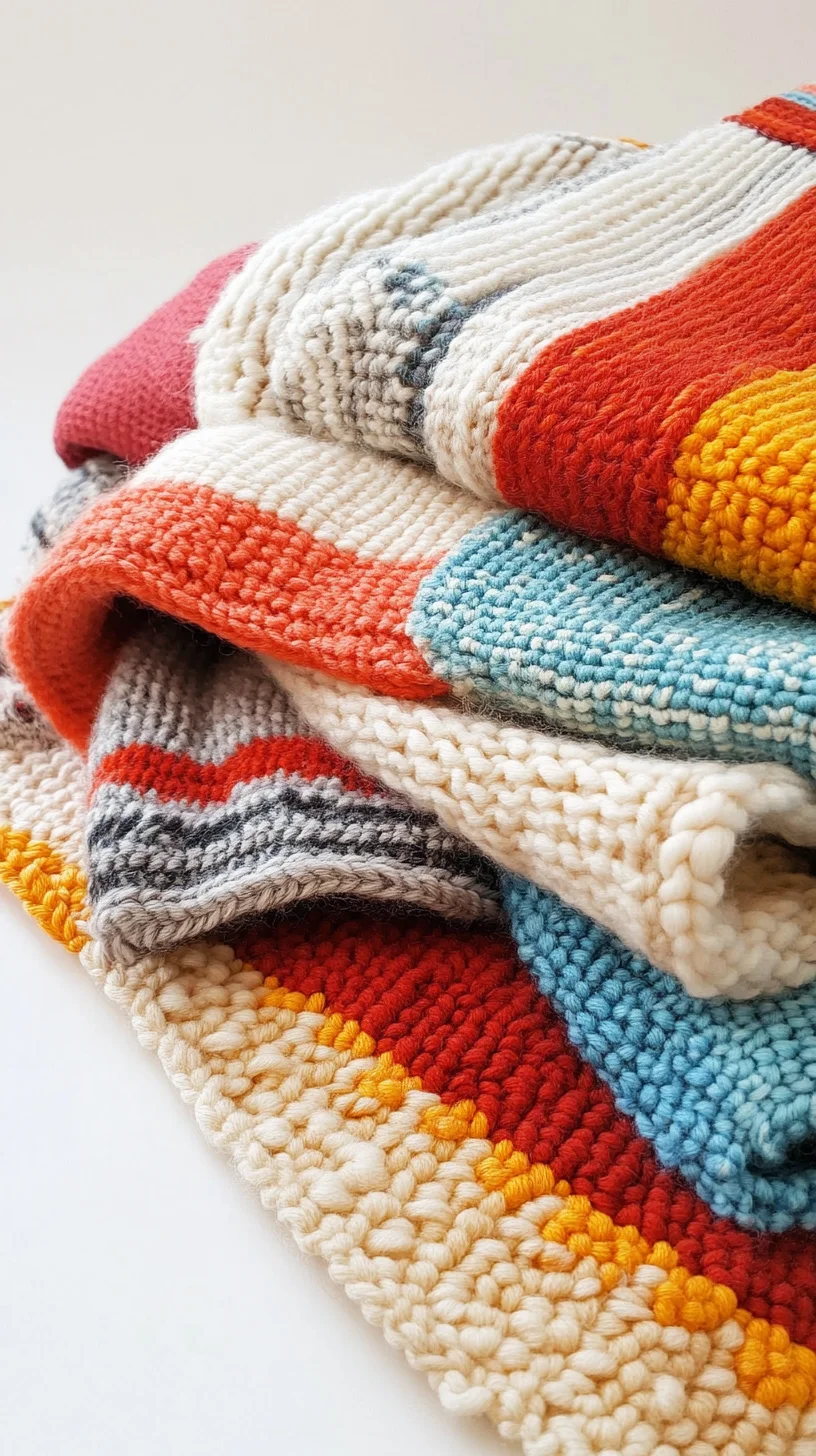 Cozy Colorful Textures: Elevate Your Space with Vibrant Woven Blankets