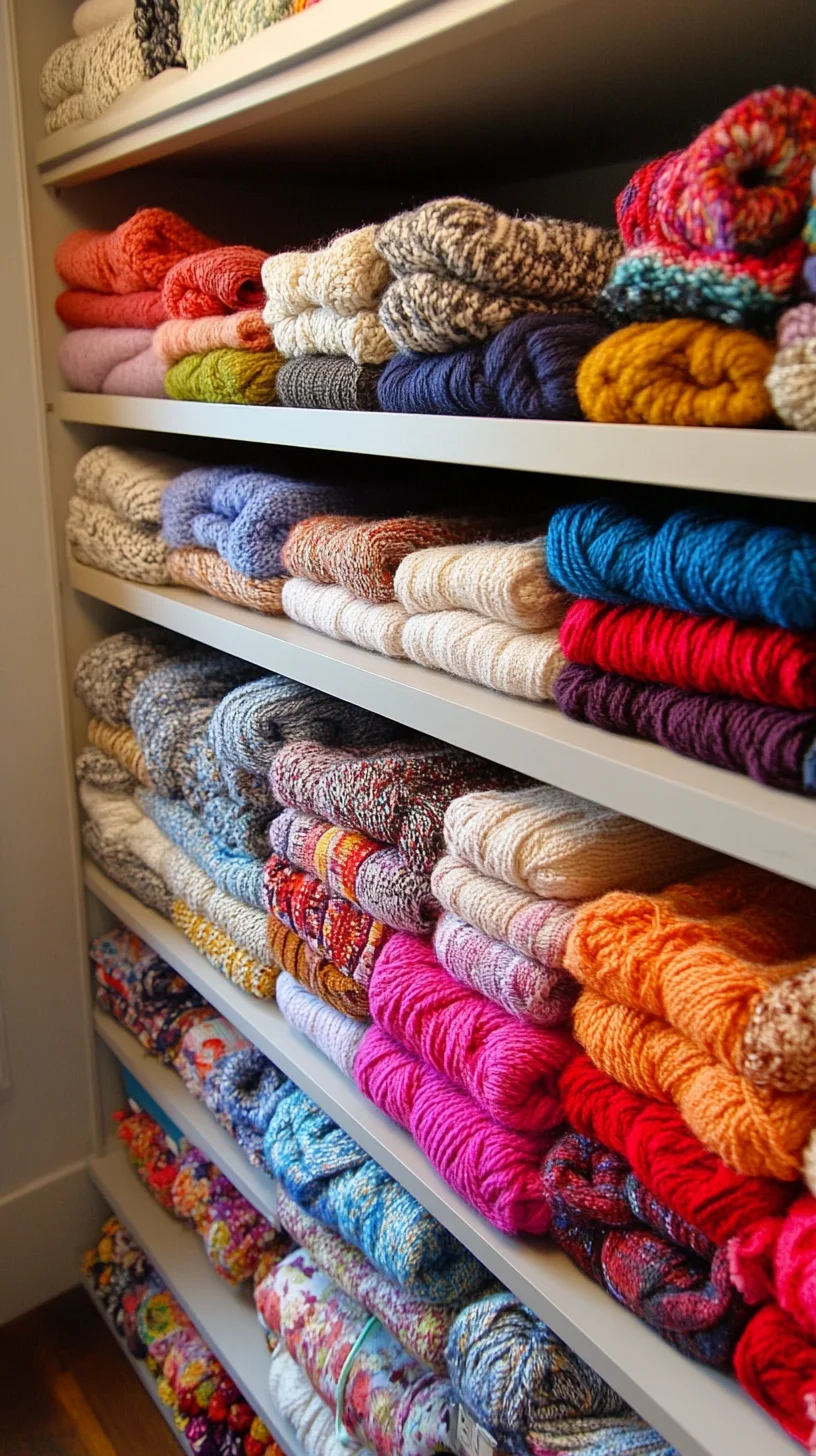 Cozy Craft Haven: A Colorful Yarn Storage that Inspires Creativity