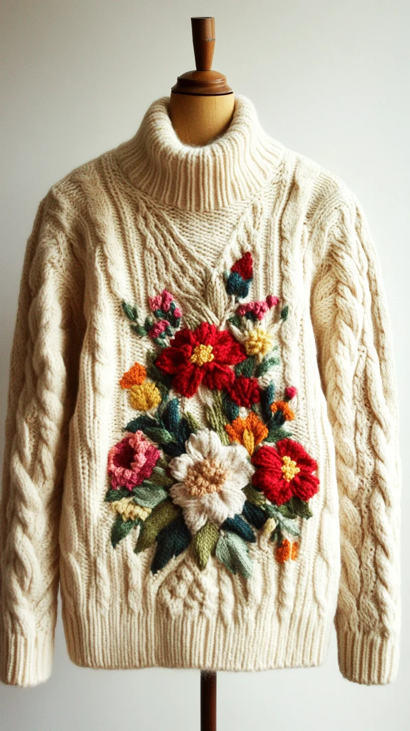 Cozy Elegance: Embrace the Floral Knit Sweater Trend