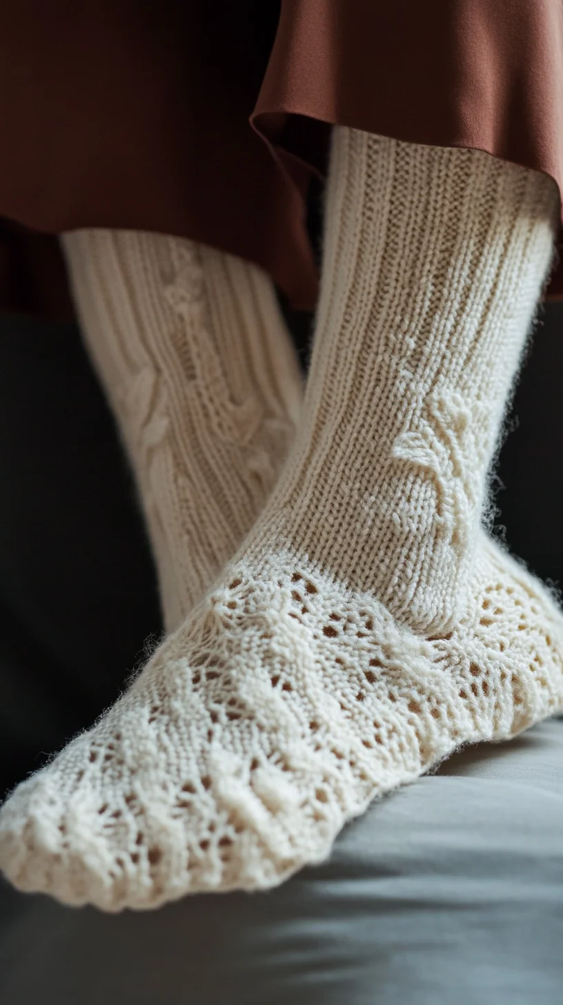 Cozy Elegance: Embrace the Luxury of Handknit Lace Socks