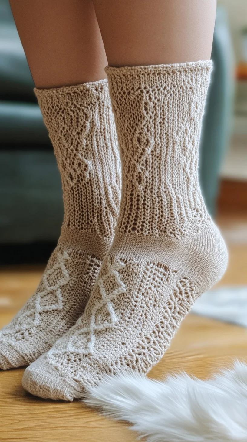 Cozy Elegance: Hand-Knitted Lace Socks for Ultimate Comfort and Style