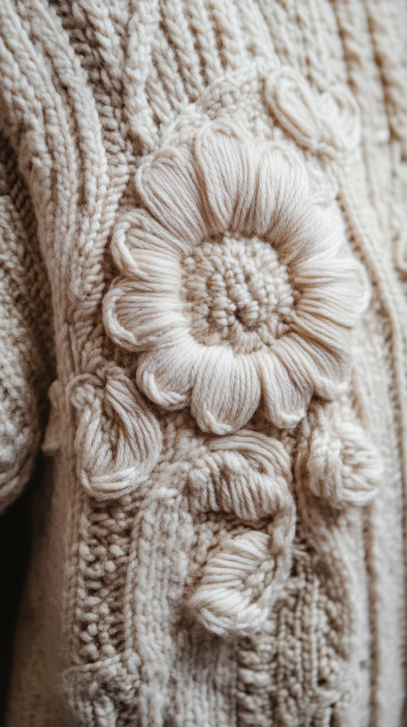 Cozy Floral Knitwear: Elevate Your Winter Wardrobe with Textured Elegance