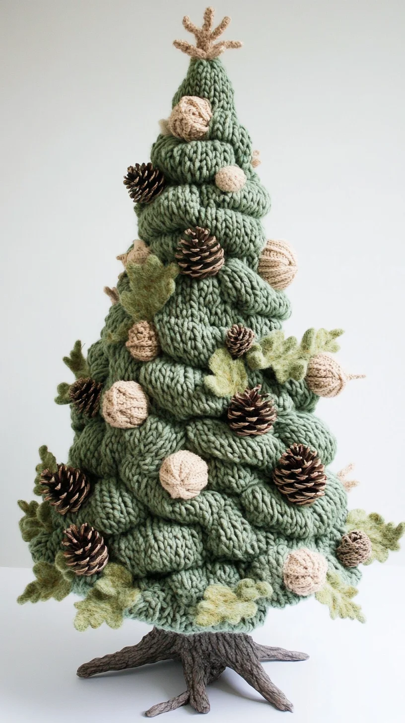 Cozy Holiday Charm: Knit Your Way to a Whimsical Festive Tree