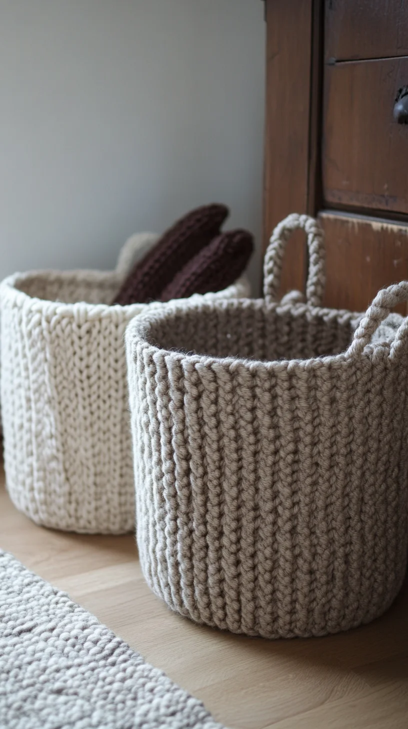 Cozy Knit Basket Trends: Elevate Your Home Décor with Texture and Warmth