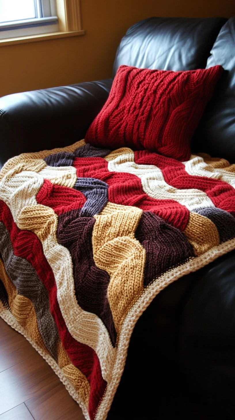 Cozy Knit Blanket: Elevate Your Living Space with Textured Warmth