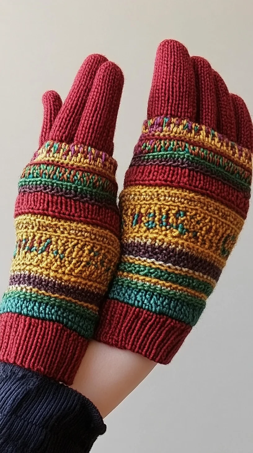 Cozy Knit Gloves with Vibrant Patterns: Your New Winter Must-Have!