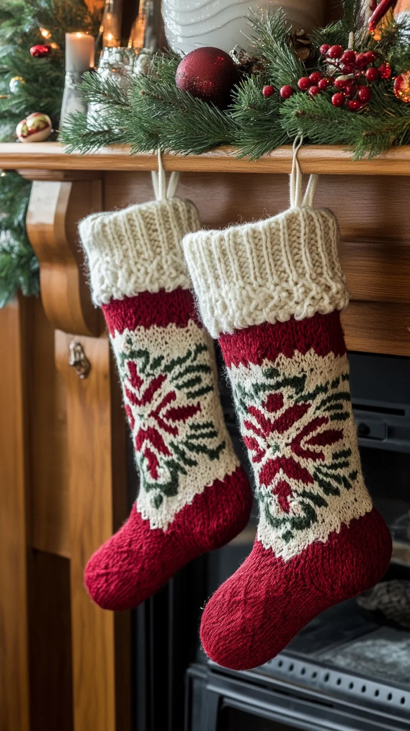 Cozy Knit Stockings: Elevate Your Holiday Decor with Rustic Charm