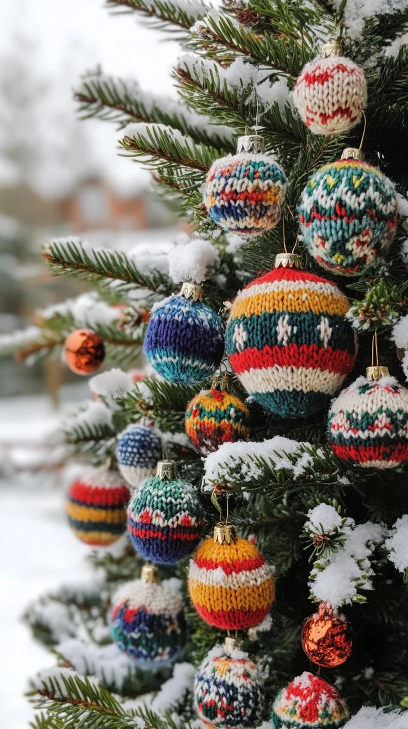 Cozy Knit-Inspired Ornaments That Bring Holiday Cheer