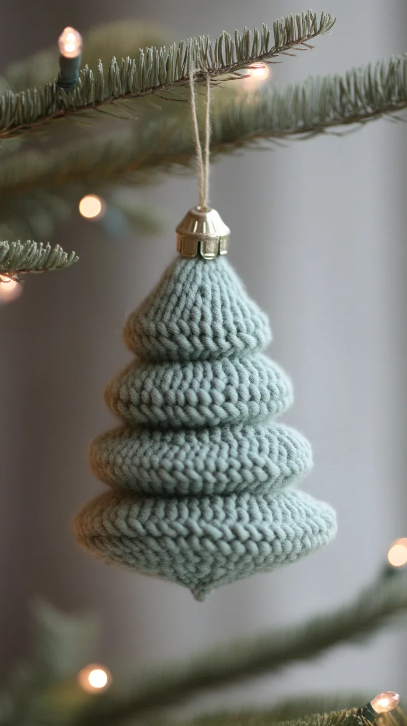 Cozy Knitted Christmas Tree Ornament: A Touch of Handmade Charm