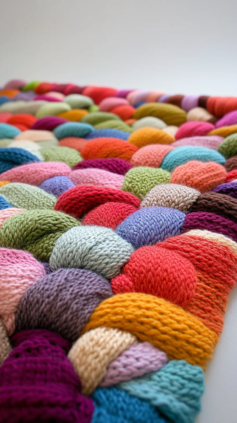 Cozy Knitted Textures: Embrace a Vibrant, Colorful Home Décor Statement