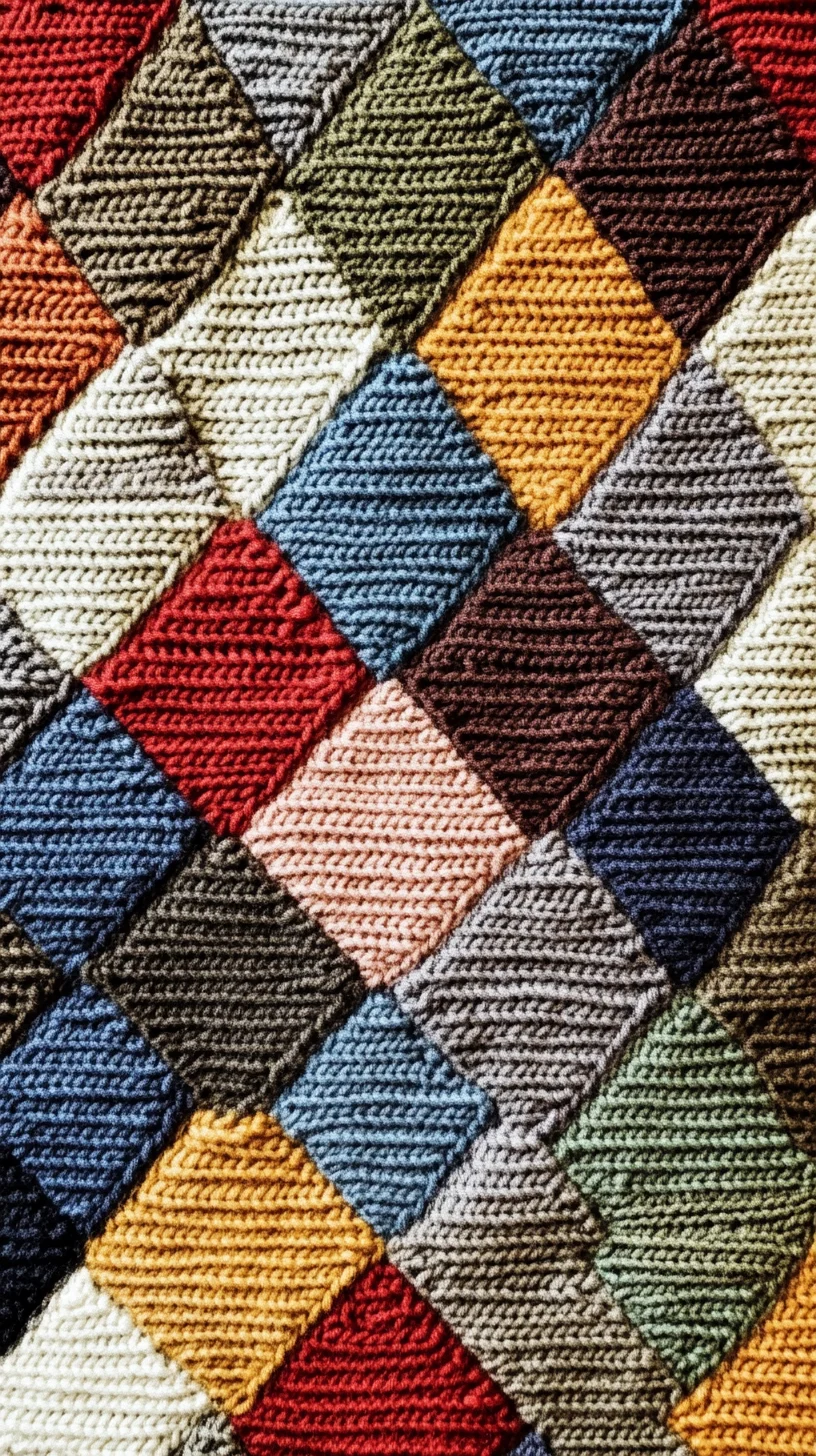 Cozy Mosaic Textures: Elevate Your Home with Colorful Knit Décor