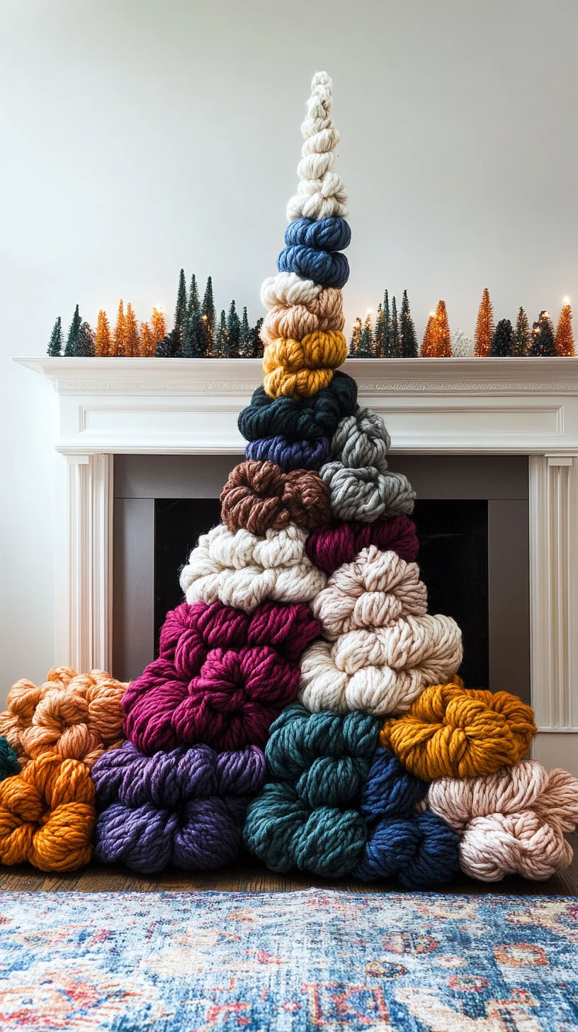 Cozy Mountain of Knits: Elevate Your Decor with Chunky Yarn Textures