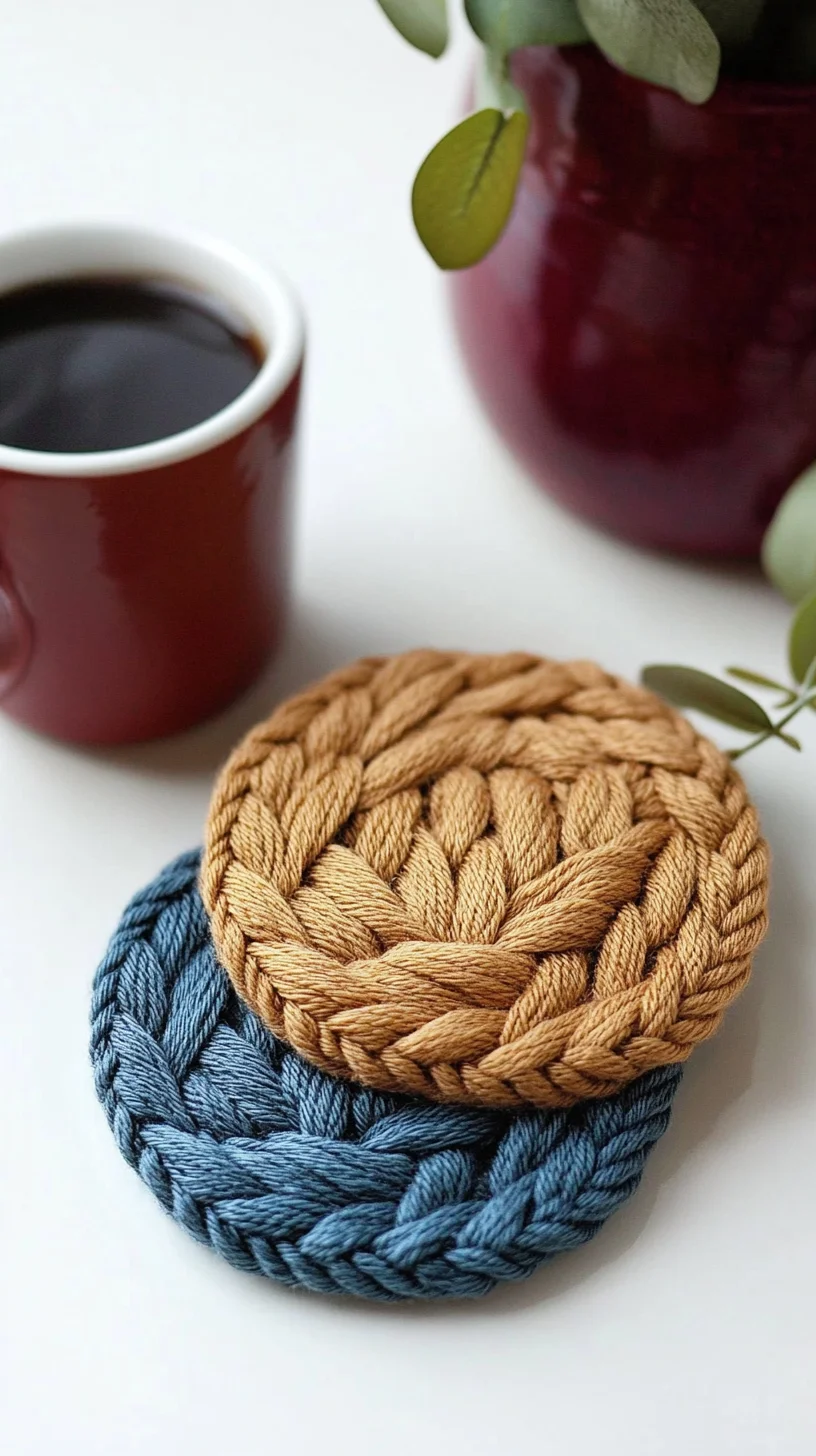 Cozy Textures: Upgrade Your Space with Stylish Braided Coasters