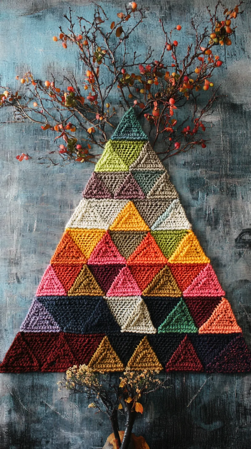 Cozy Triangular Weave: A Creative Take on Festive Decor