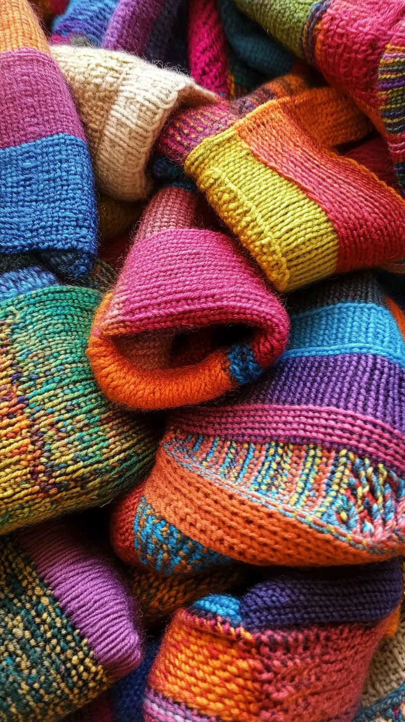 Cozy Up! Embrace Bold Textures with Multi-Colored Knitwear