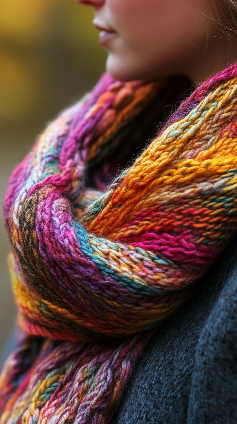 Cozy Up in Color: The Ultimate Chunky Knit Scarf for Fall and Winter