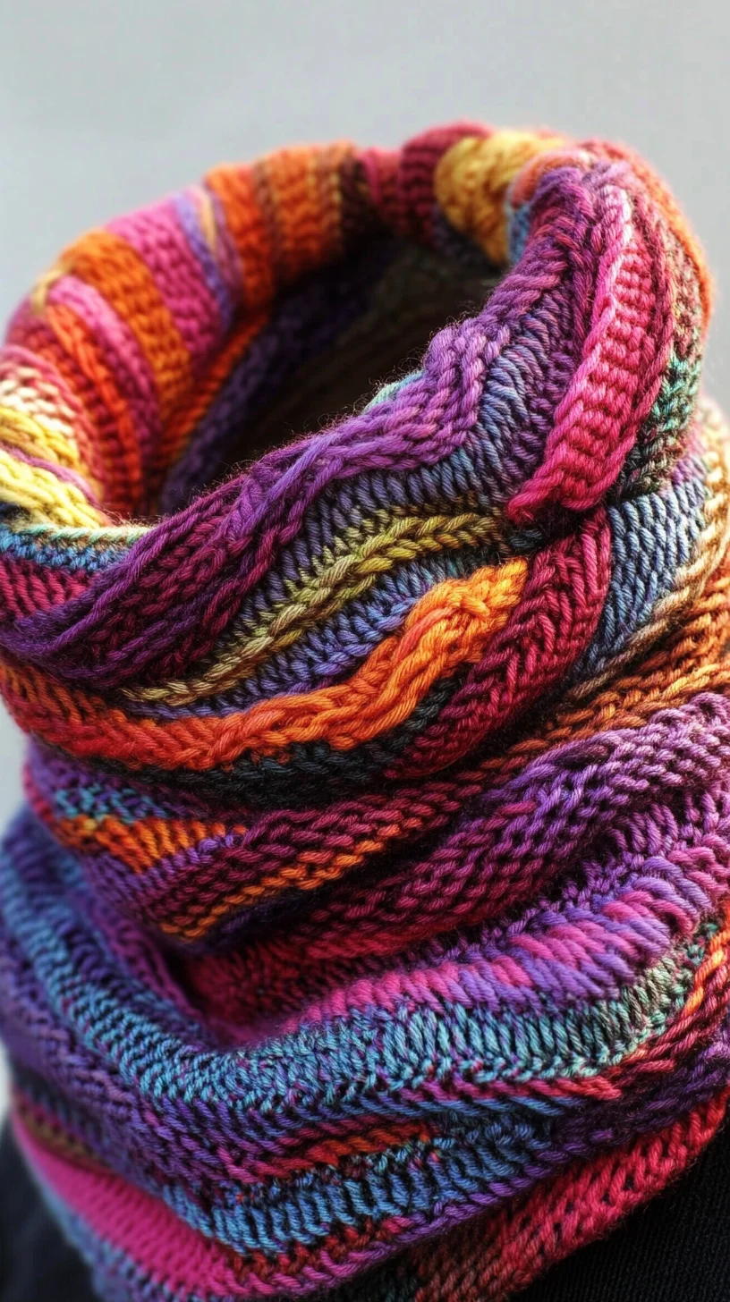 Cozy Up in Style: Vibrant Knitted Scarf to Brighten Any Outfit