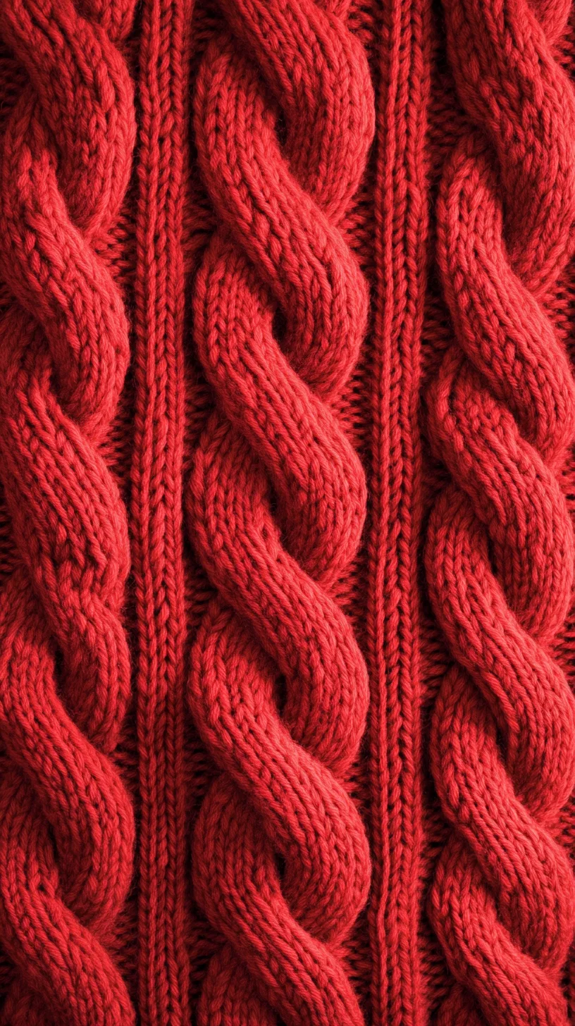 Cozy Up with Bold Red Cable Knit: The Ultimate Winter Statement Piece