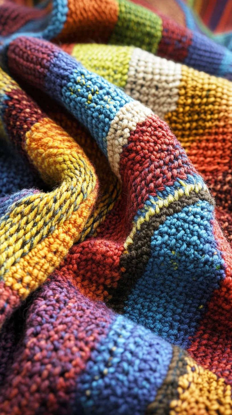 Cozy Up with Color: Embrace the Vibrancy of Striped Knitted Textiles