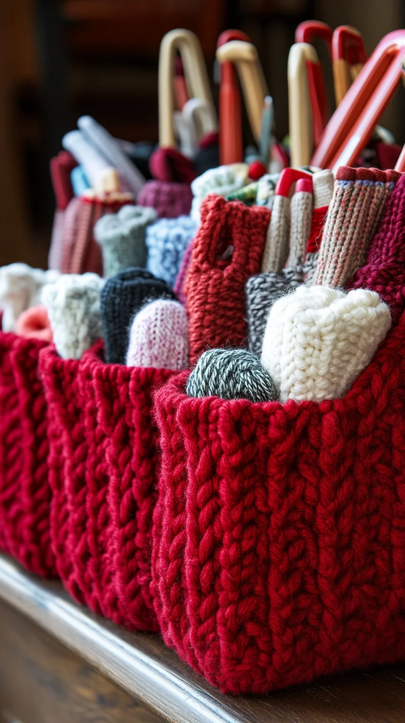 Cozy Up Your Craft Space with These Chunky Knit Storage Baskets