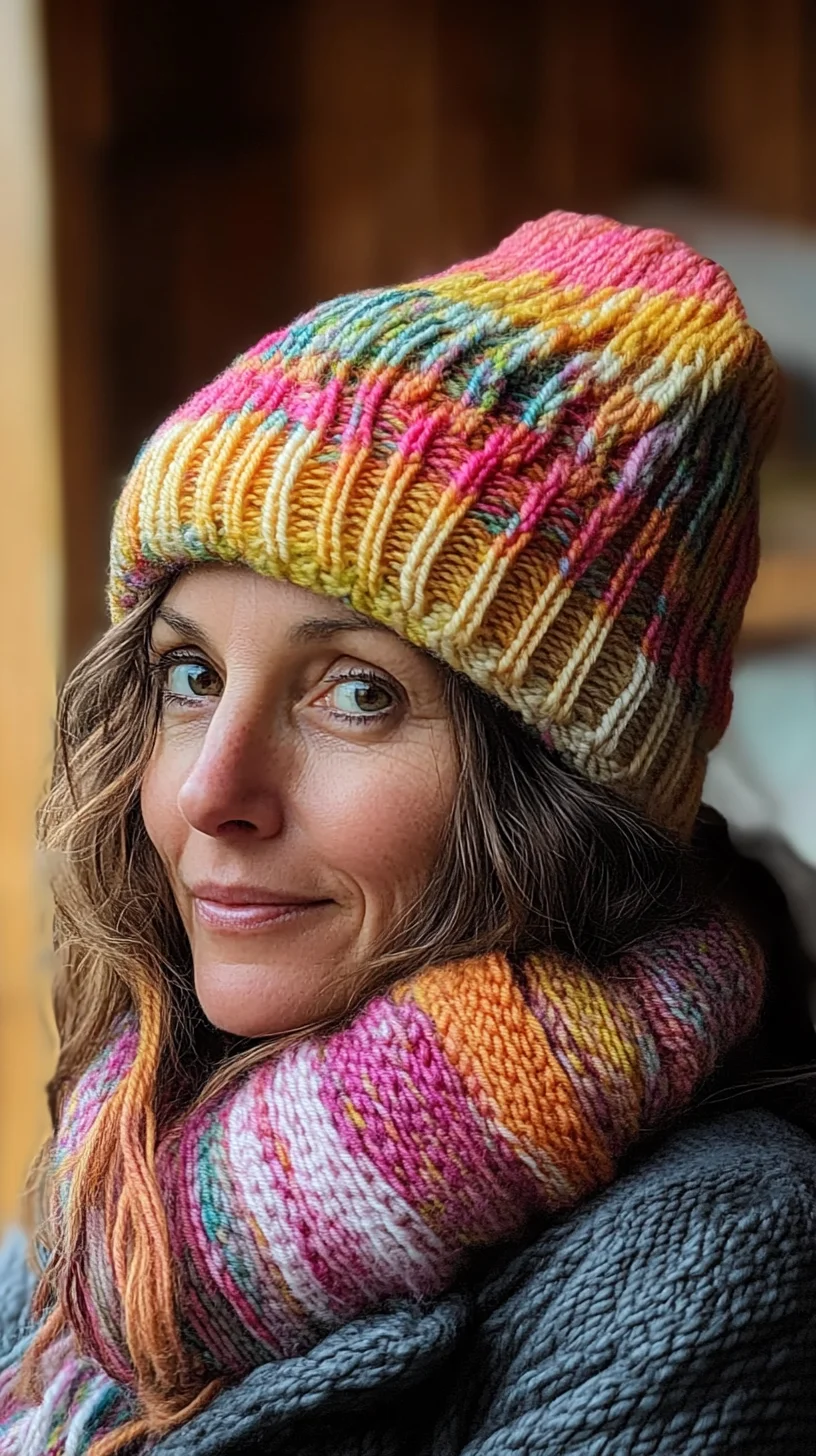 Cozy Vibrance: Elevate Your Look with a Knit Beanie and Scarf Combo