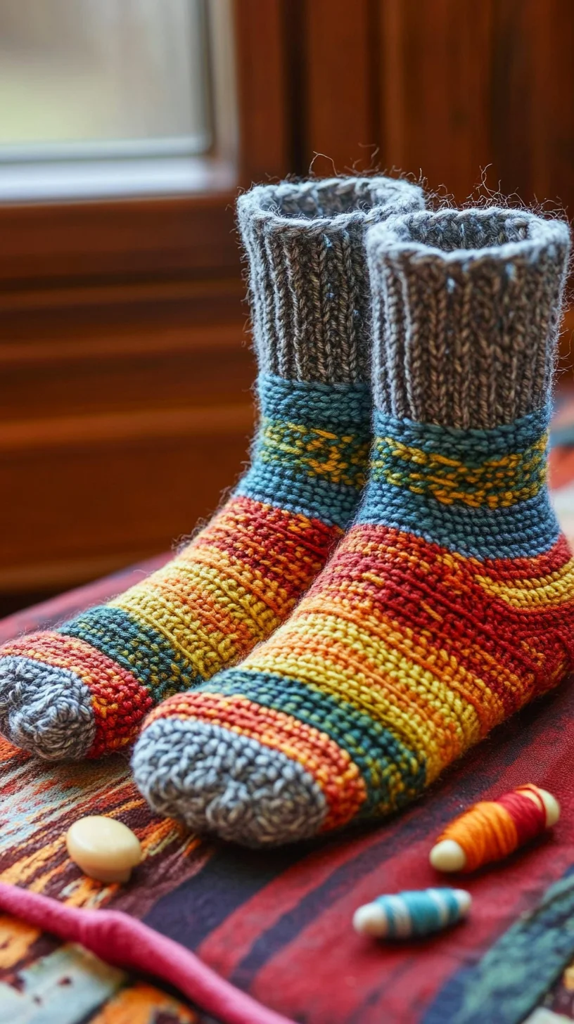 Cozy Vibrance: Embrace the Joy of Colorful Hand-Knit Socks