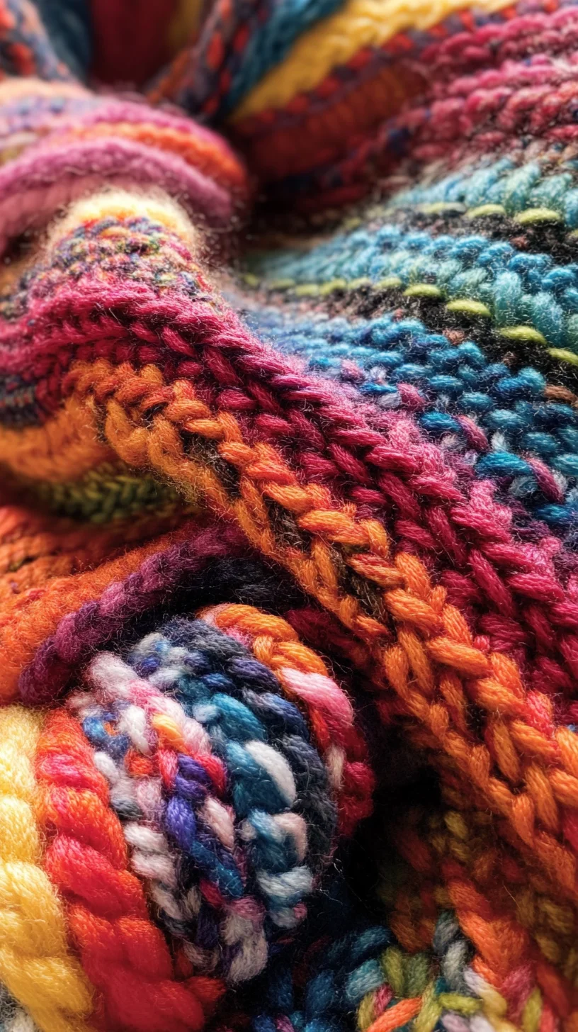 Cozy Vibrance: Embrace the Warmth of Colorful Knitted Textures