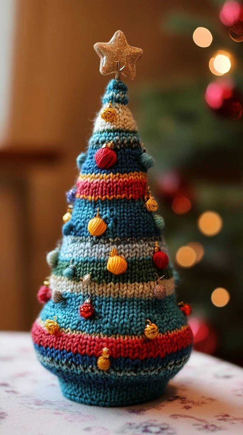 Craft a Cozy Holiday Vibe with This Charming Knitted Christmas Tree Decoration