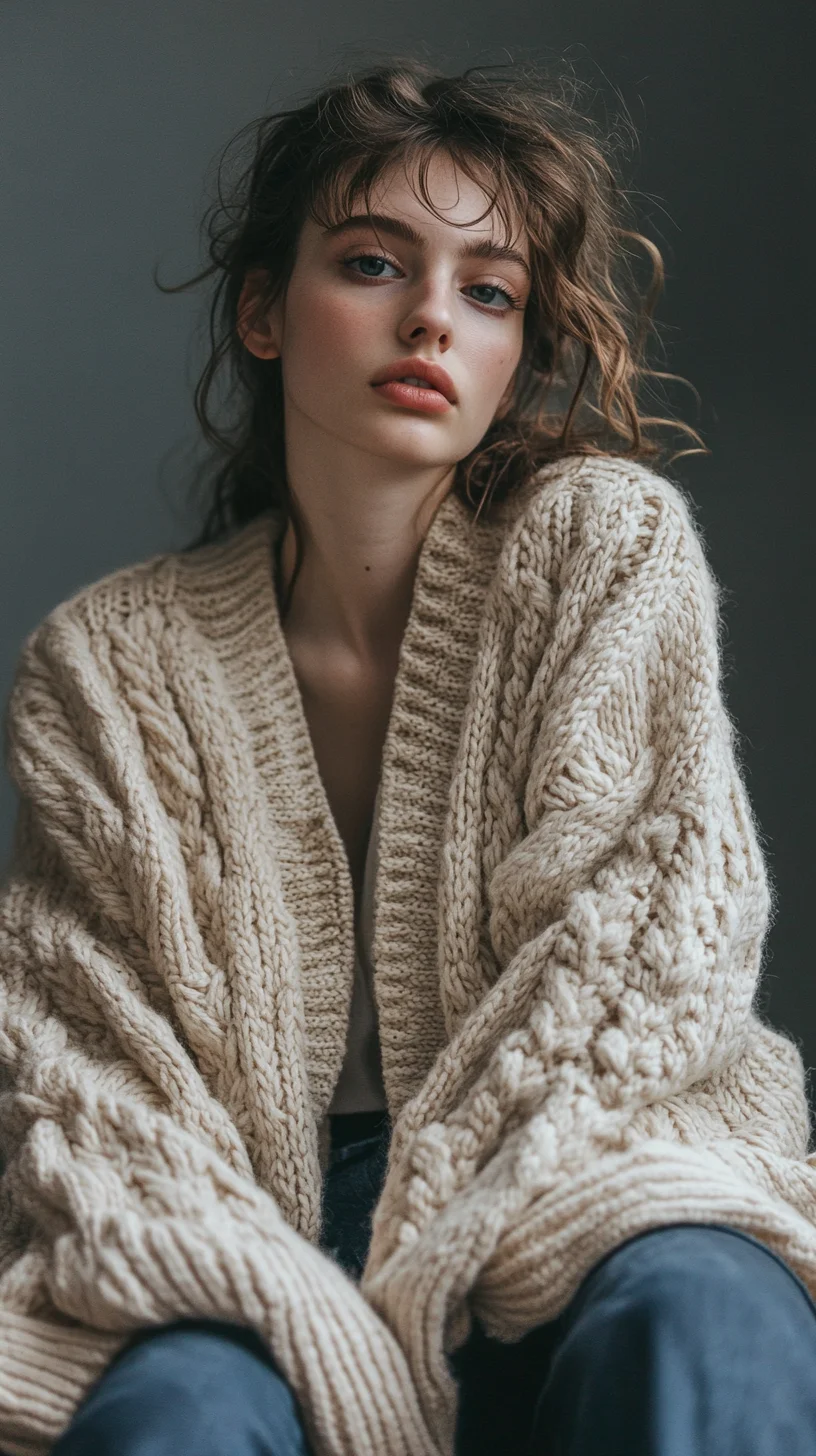 Effortless Chic: Embrace the Cozy King of Textured Hair and Knitwear Styles