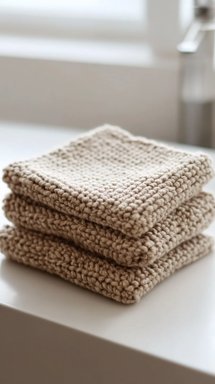 Effortless Elegance: Cozy Knit Dishcloths for a Chic Kitchen Aesthetic