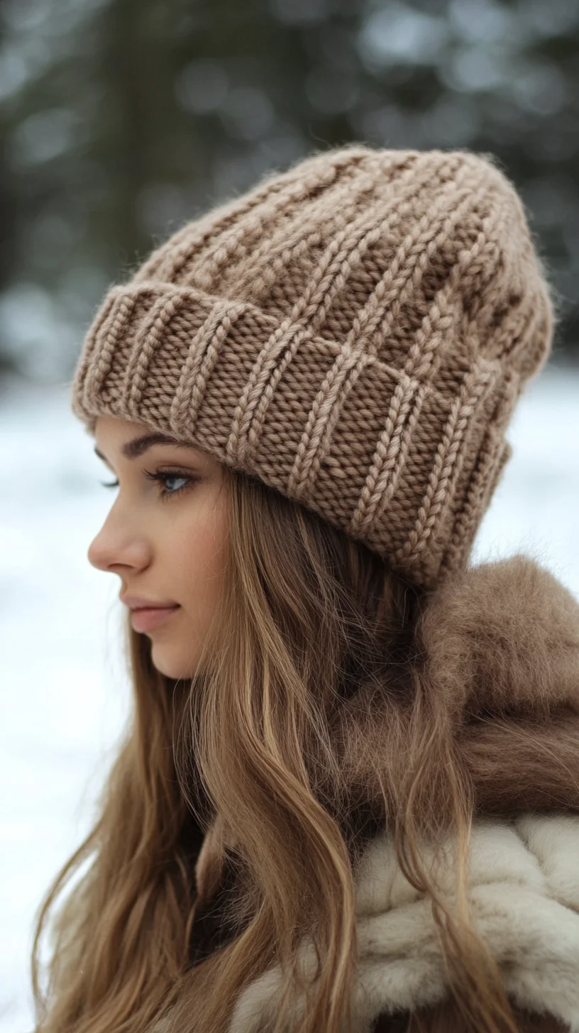 Effortlessly Chic: Mastering the Cozy Knitted Beanie Look for Winter Days