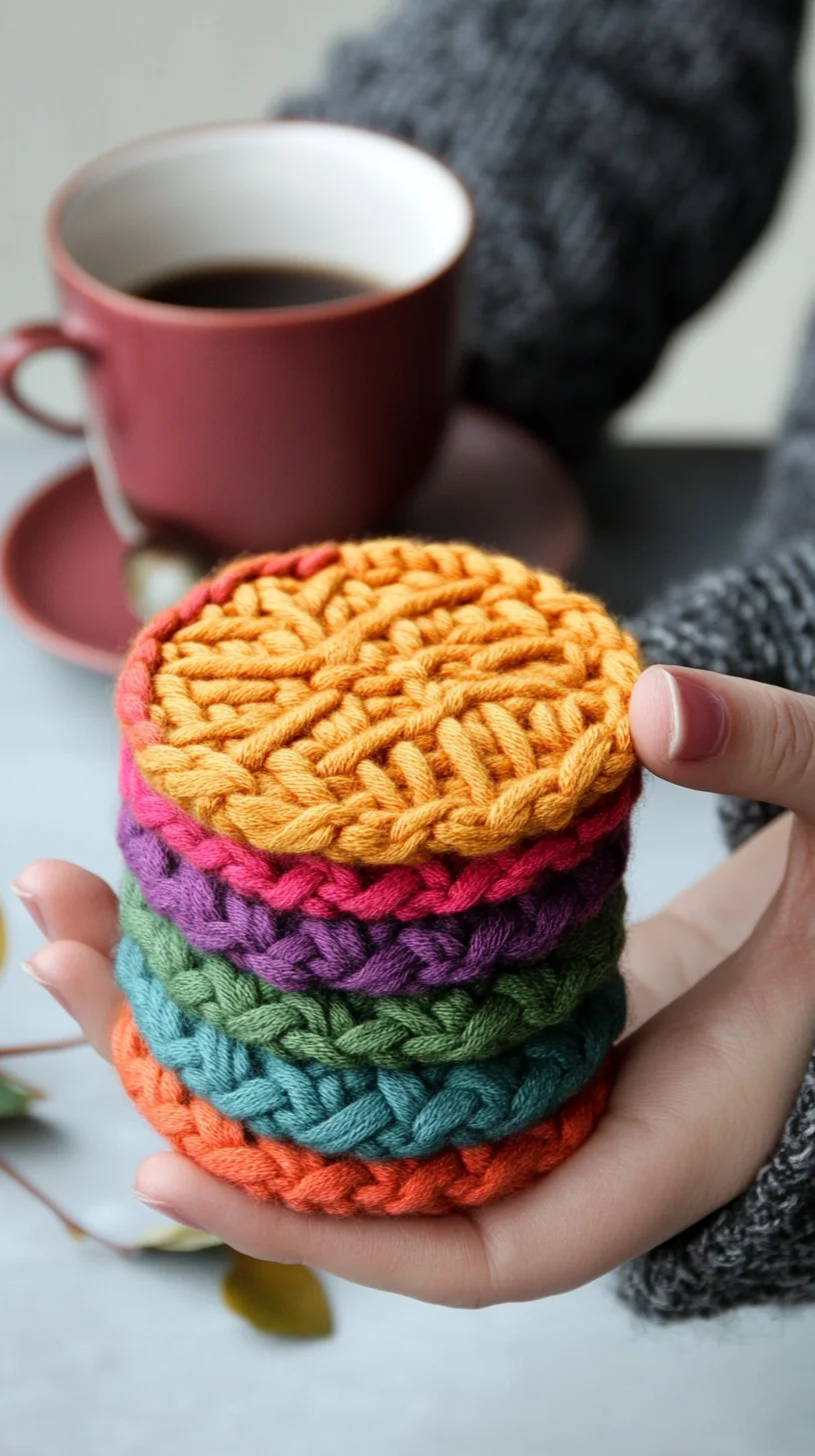 Elevate Your Space with Cozy Crochet Coaster Sets: A Colorful Touch!