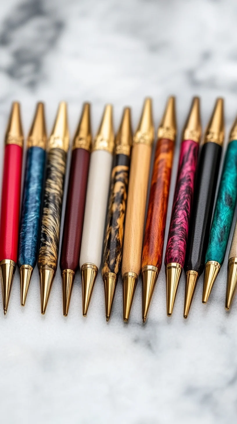 Elevate Your Workspace with Luxurious Gold-Trimmed Pens