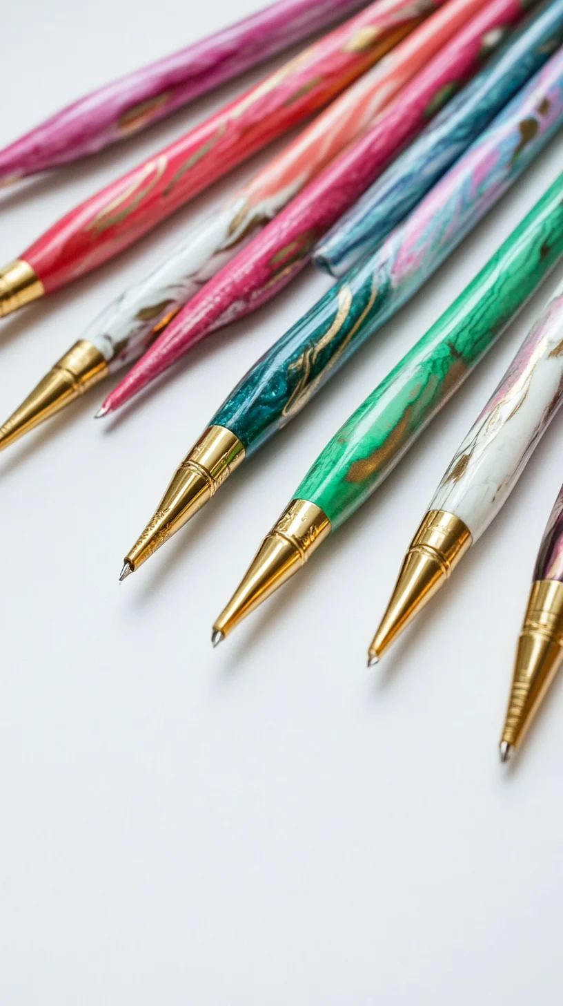 Elevate Your Writing with Trendy Marbled Pens and Luxurious Gold Accents