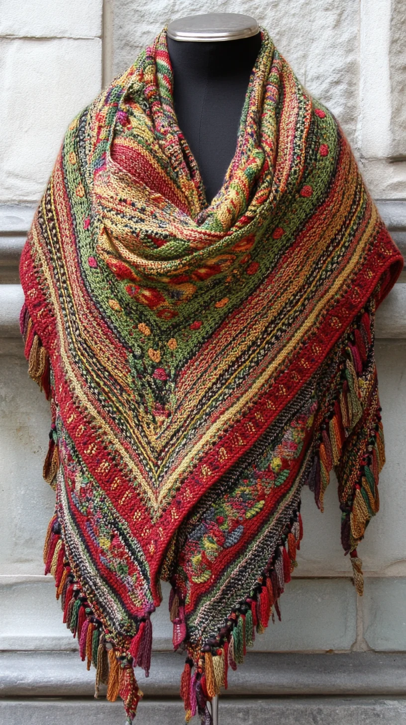 Embrace Bohemian Elegance with a Vibrant Handwoven Shawl