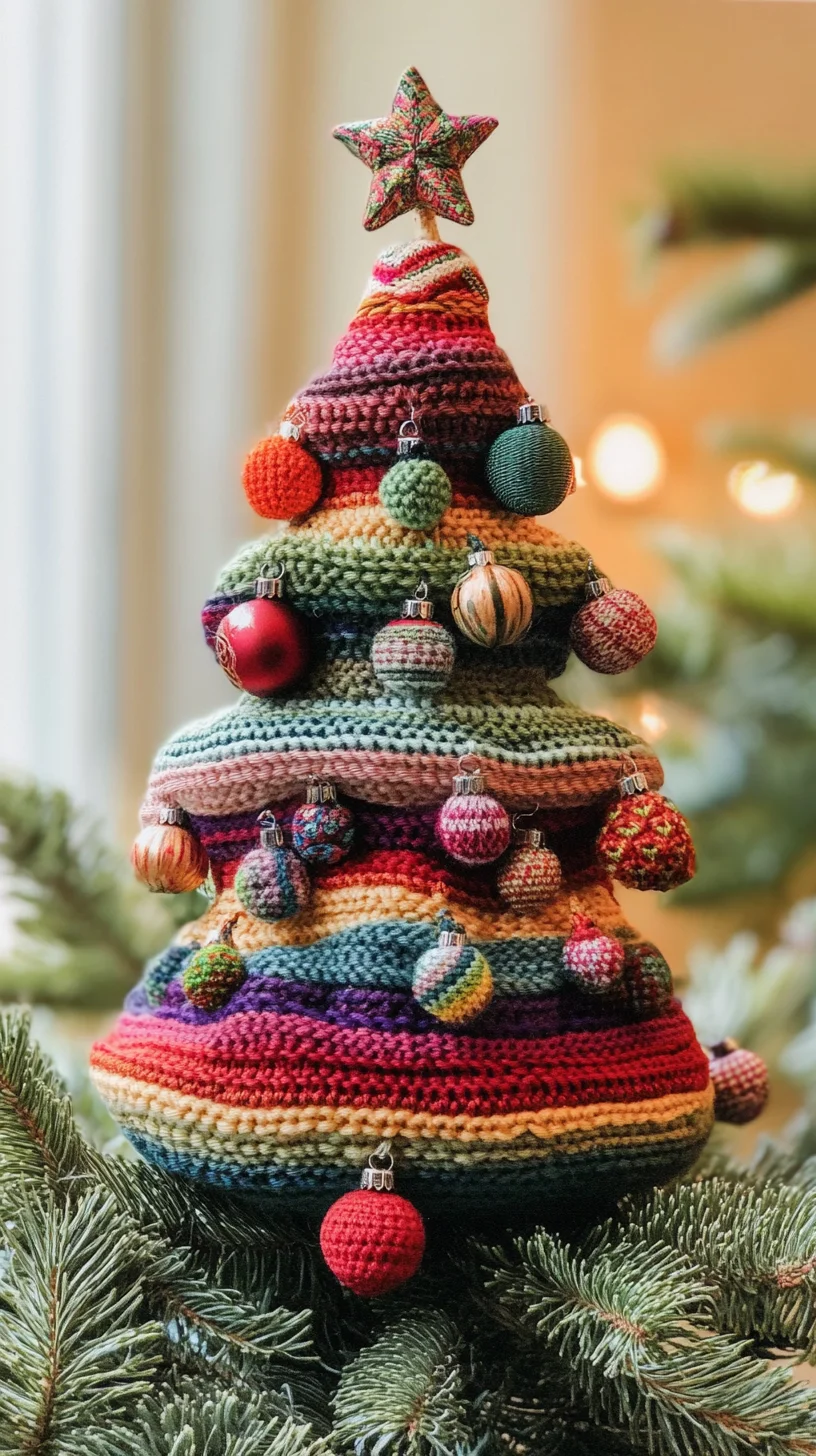 Embrace Cozy Charm with a Whimsical Knitted Christmas Tree!