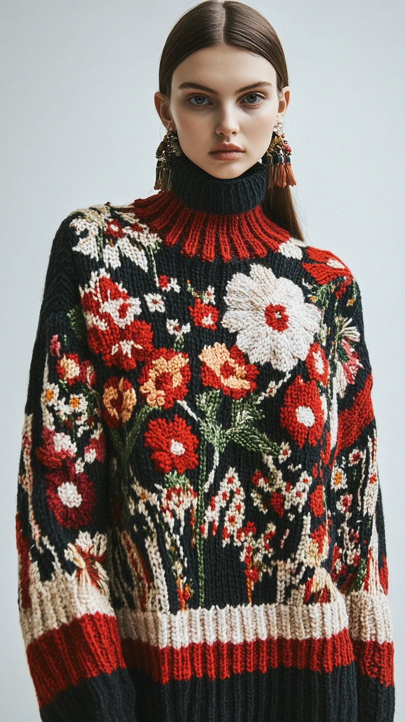 Embrace Cozy Chic: Bold Floral Knitwear for a Statement Look