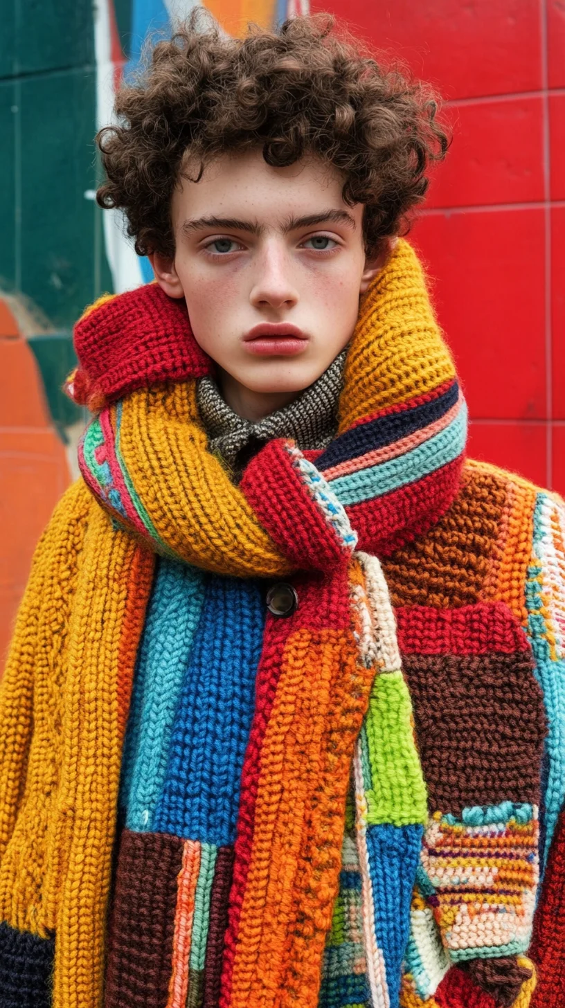 Embrace Cozy Chic: The Boldly Textured Statement Scarf Look