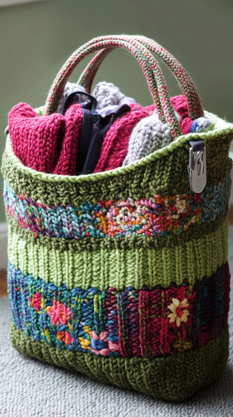 Embrace Cozy Chic: The Colorful Knit Tote Bag for Your Everyday Style